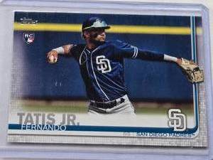 lot 413 image: Fernando Tatis Jr. Rookie 2019 Topps #410 Series 2 - San Diego Padres Baseball Card
