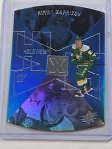 lot 428 image: Kirill Kaprizov 2023-2024 Upper Deck Holo SPX #SPX-14 - Minnesota Wild Hockey Card