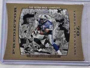 lot 431 image: Barry Sanders 1996 Upper Deck Predictor Gold Die Cut #PR7 - Detroit Lions Football Card