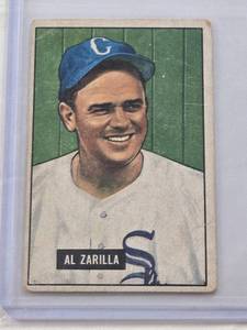 lot 435 image: Al Zarilla 1951 Bowman #35 - Chicago White Sox Vintage Baseball Card