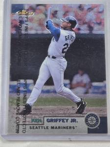 lot 441 image: Ken Griffey Jr. 1999 Topps Finest #200 - Seattle Mariners Baseball Card
