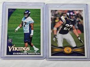 lot 445 image: Lot of 2 Everson Griffen Rookie Card and Harrison Smith Rookie Card