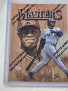 lot 449 image: Ken Griffey Jr. 1996 Topps Finest Masters #238 - Seattle Mariners Baseball Card