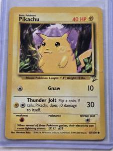 lot 473 image: Pikachu 2000 Pokemon Base Set #58102 Card