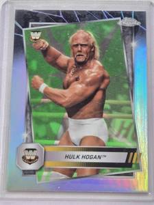 lot 474 image: Hulk Hogan 2025 Topps Chrome Refractor #12 - WWE Wrestling Card