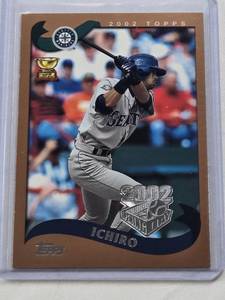 lot 488 image: Ichiro Rookie 2002 Rookie Cup Topps Opening Day SP #51 - Seattle Mariners Baseball Card