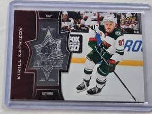 lot 491 image: Kirill Kaprizov Rookie 2020-21 Upper Deck Silver #SF-41 and Numbered 28772999 - Minnesota Wild Hockey Card