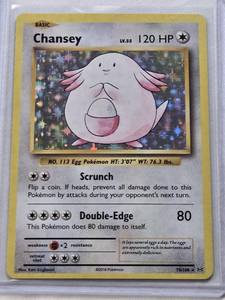 lot 493 image: Chansey 2016 Pokemon Holo #70108 - Pokemon Trading Card