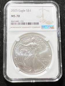 2025 AMERICAN SILVER EAGLE NGC MS70