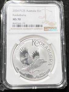 lot 20 image: 2024 AUSTRALIAN KOOKABURRA SILVER ROUND NGC MS70