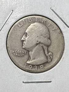 lot 26 image: 1938 US WASHINGTON QUARTER
