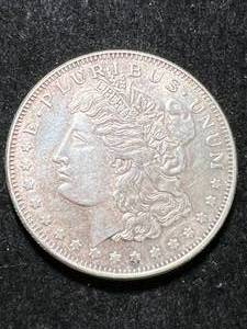lot 55 image: 1 TROY OZ .999 FINE SILVER MORGAN DOLLAR DESIGNED ROUND
