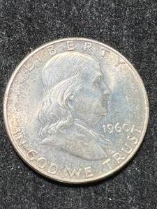 lot 65 image: 1960 US FRANKLIN HALF DOLLAR