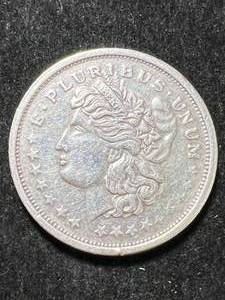 lot 74 image: 1 TROY OZ .999 FINE SILVER TRADE UNIT ROUND