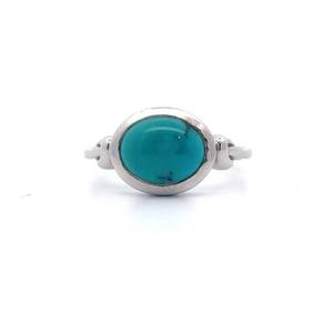 lot 59 image: NEW Turquoise Bezel Love Knot Ring