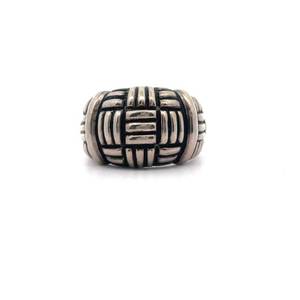 lot 77 image: Dome Basketweave Rustic & Bright Shine Ring