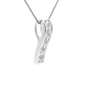 lot 60 image: NEW Cubic Zirconia Journey Scroll Pendant