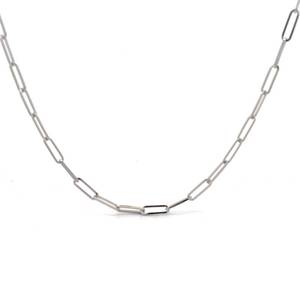 lot 49 image: NEW Contemporary Long Paperclip Chain Necklace
