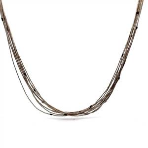 lot 52 image: 10-Strand Liquid Silver Necklace