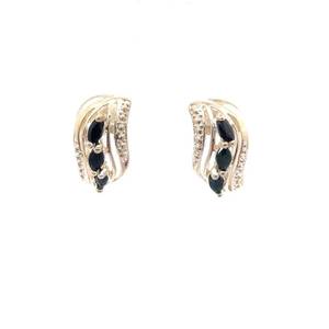 lot 65 image: Natural Sapphire Waterfall Earrings