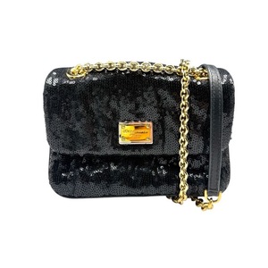 lot 96 image: Dolce & Gabbana Black Sequin Shoulder Bag Pre-Owned Retail $1,200