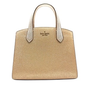 lot 106 image: Kate Spade Gold Glitter Top Handle Tote Bag Pre-Owned Retail $325