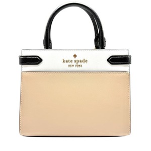 lot 107 image: New Kate Spade Tricolor Leather Satchel Tote Pre-Owned Retail $350