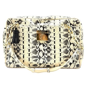 lot 126 image: Versace Collection Python-Embossed Leather Shoulder Bag Pre-Owned Retail $1,450