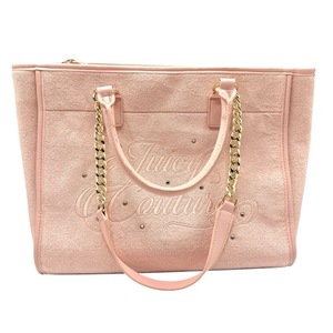 lot 128 image: Juicy Couture Blush Pink Faux Leather Tote with Gold Chain Straps Pre-Owned Retail $165