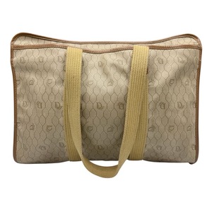lot 131 image: Vintage Christian Dior Beige Trotter Monogram Coated Canvas Tote Bag Pre-Owned Retail $750