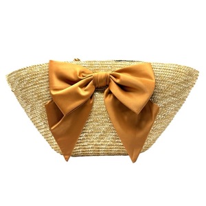lot 138 image: New Eugenia Kim Natural Straw Tote with Oversized Satin Bow Retail $495