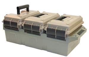 lot 302 image: MTM Case Gard AC3C - 3-Can Ammo Crate 50 Cal
