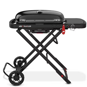 lot 43 image: Weber Traveler Portable Propane Gas Grill, Black