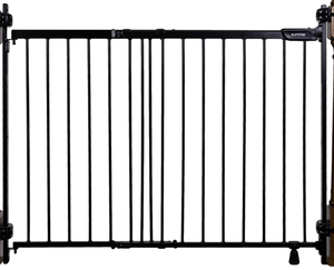 lot 143 image: Summer Infant Metal Banister & Stair Safety Baby Gate, 31-46 Wide, 32.5 Tall, Banister & Wall Mount, Black