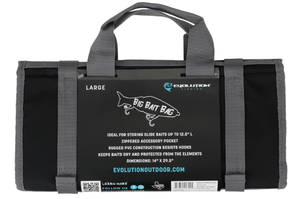 lot 275 image: Evolution Fishing Big Bait Bag - 14 in., Roll-Up Lure Bag, Durable, Portable Storage for Large Baits & Gear
