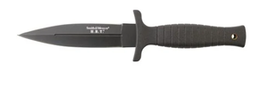 lot 393 image: Smith & Wesson SWHRT9BFCP H.R.T. Full Tang False Edge Spear Point Fixed Blade
