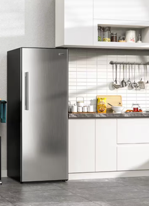 lot 19 image: Vissani 24 Inch 11 cu. ft. Convertible Auto Defrost Garage Ready Upright FreezerRefrigerator in Stainless Steel VSF11US2A16