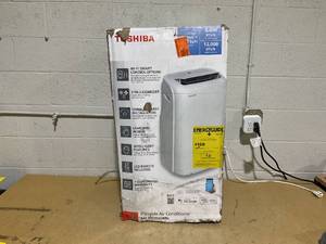 lot 54 image: Toshiba 8,000 (DOE) BTU Portable Air Conditioner Cools 350 Sq. Ft. with Dehumidifier and Remote RAC-PD1213CWRU