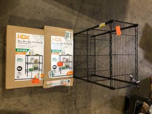 lot 32 image: Lot of Assorted Metal Storage Shelving Various Models and Conditions   Customer Returns See Pictures