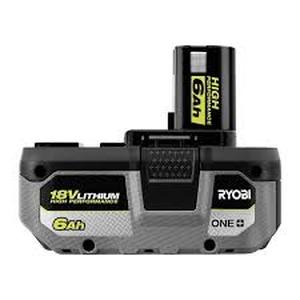lot 48 image: RYOBI ONE 18V 6.0 Ah Lithium-Ion HIGH PERFORMANCE Battery  Customer Returns See Pictures
