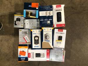 lot 58 image: Lot of Assorted Digital Door Handles and Locks Various Models and Conditions Customer Returns See Pictures