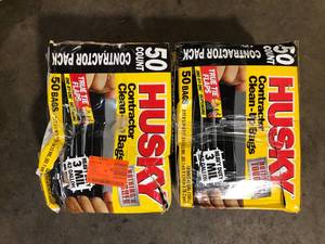 lot 39 image: Lot of Husky 42 Gal. Contractor Bags (50-Count)  Customer Returns See Pictures