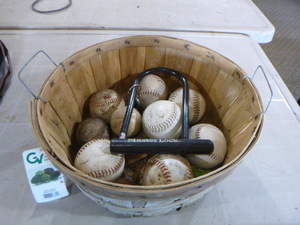 lot 32 image: Apple Basket with Sports Balls