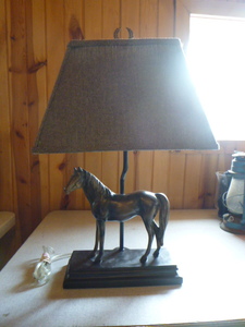 lot 69 image: Horse Table Lamps