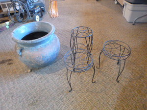 lot 108 image: Planter Pot and Plant Stands