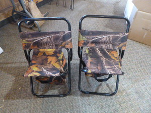 lot 144 image: 2 Portable Hunting Chairs