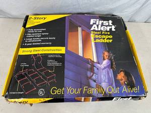 lot 26 image: New  Unused Firt Alert 2 Story Fire Escape Ladder