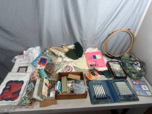lot 33 image: Assorted Sewing, Knitting, Crafting Supplies and Accessories