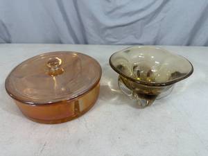 lot 39 image: Carnival Divided Candy Dish and More