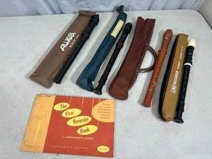 lot 44 image: 4 Vintage Recorder Flute Instruments